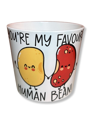 Pflanztopf ''Fav Human Bean'' süßes/lustiges Geschenk, perfekt für Valentinstag/Geburtstag
