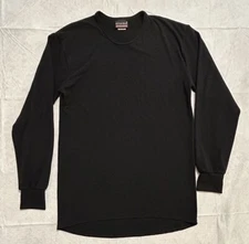 Polarmax Black Long Sleeve Tee Shirt Made in the USA Base Layer Men’s S