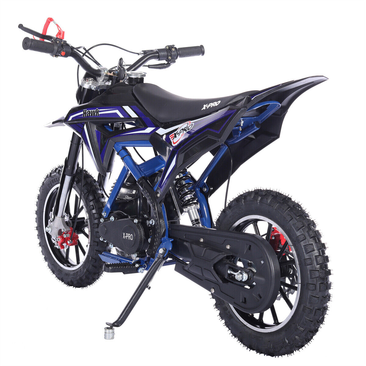Free Shipping! X-PRO Hawk New Decals Mini Dirt Bike, Gas Power 4 Stroke Dirt Bike 40cc Pull Start 10 Wheels