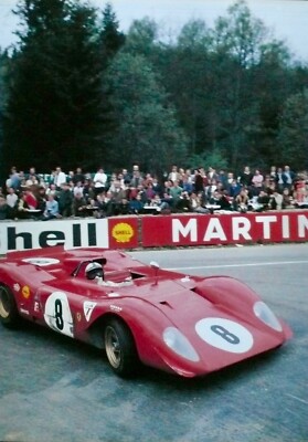 Photo D'époque - Spa 1000 Km 1969 - Ferrari 312P De Rodriguez/Piper - 11 Mai 1969