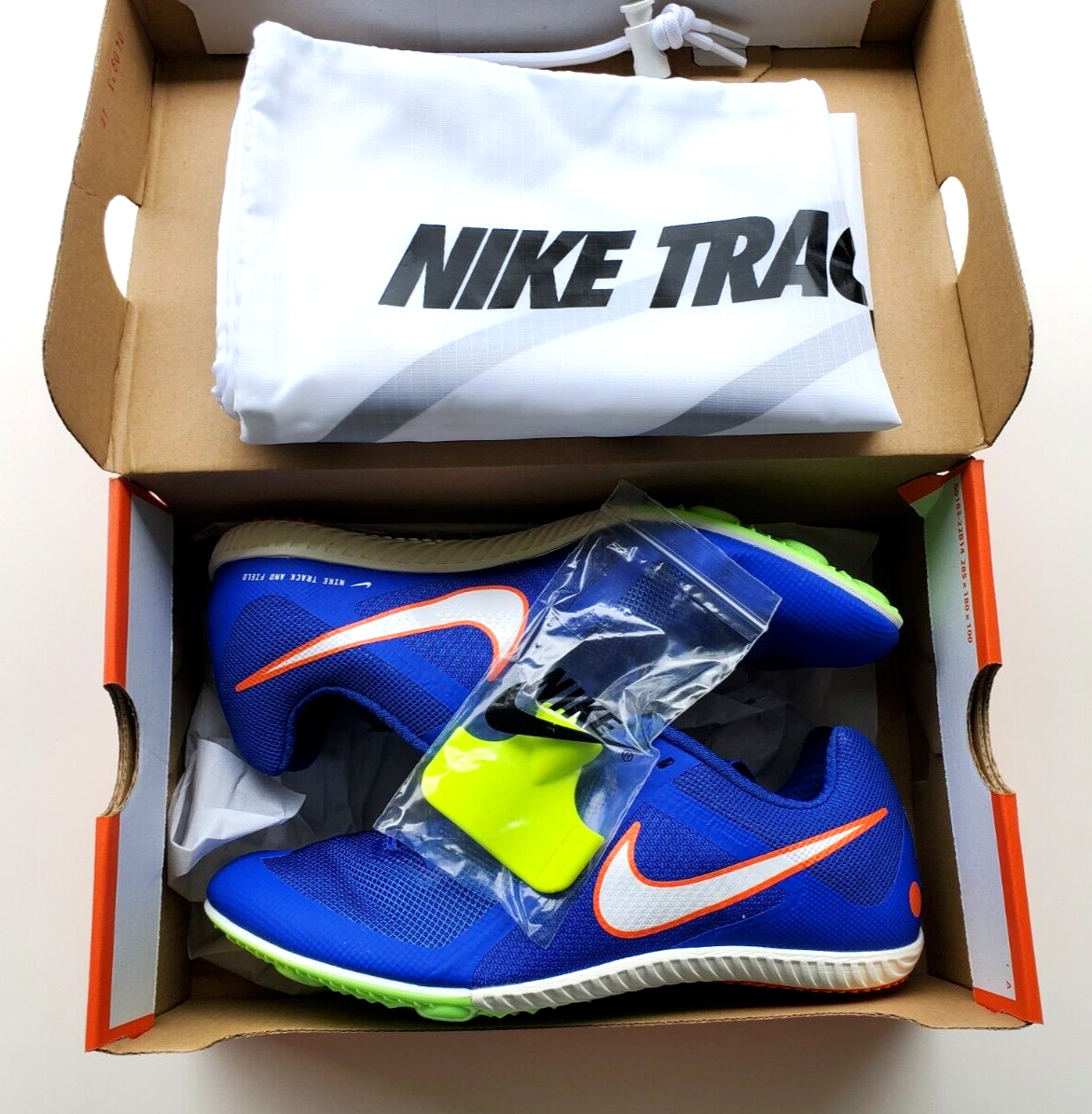 Nike Zoom Rival Multi Blue White Orange Track Field Spikes  display picture 2