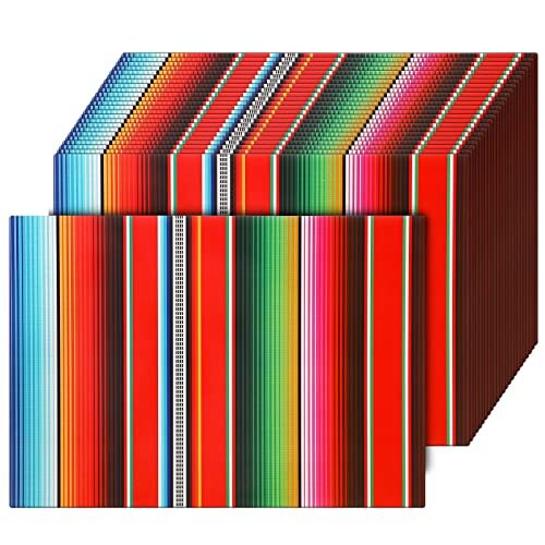 25 Pieces Serape Fiesta Placemats Mexican Table Place Mat Paper for