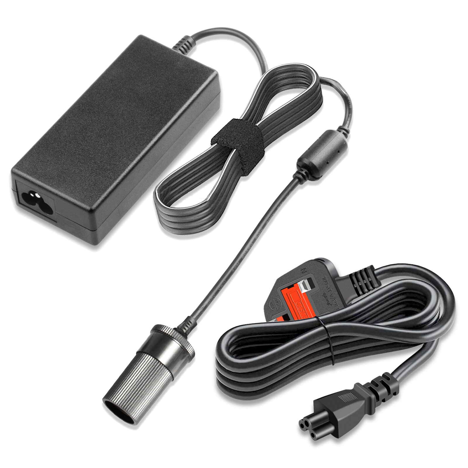 240V Mains Plug to 12V 5A Socket Adapter Car Cigarette Lighter Power