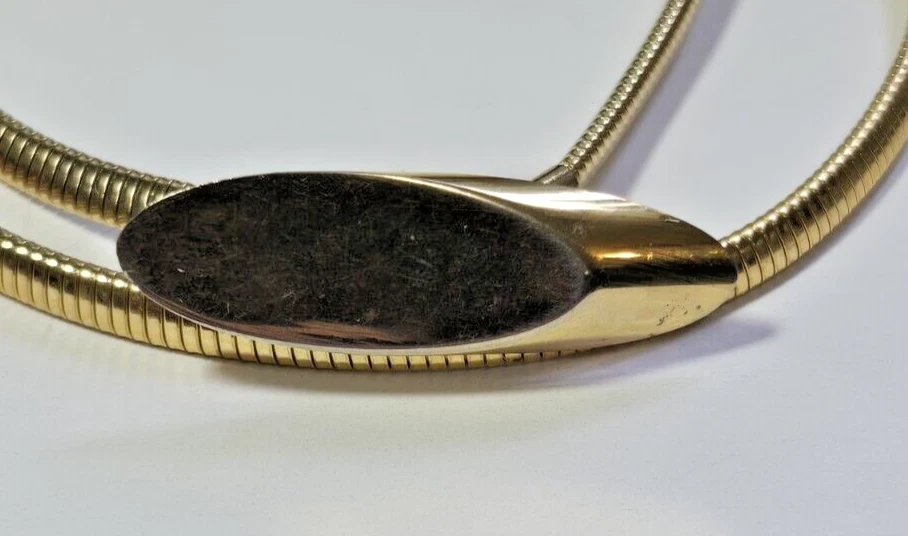 Vintage 1960'S Gold Tone Belt Slight Expandable Metal 28" - 32" Max Costume - Image 3 of 4