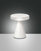 Fabas Luce Led Tischleuchte Neutra Ø170Mm 8W Warmweiß Weiß Dimmbar