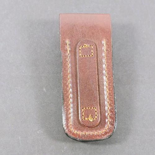 Funda de cuchillo de 4" de cuero marrón sin marca solamente - Imagen 3 de 5