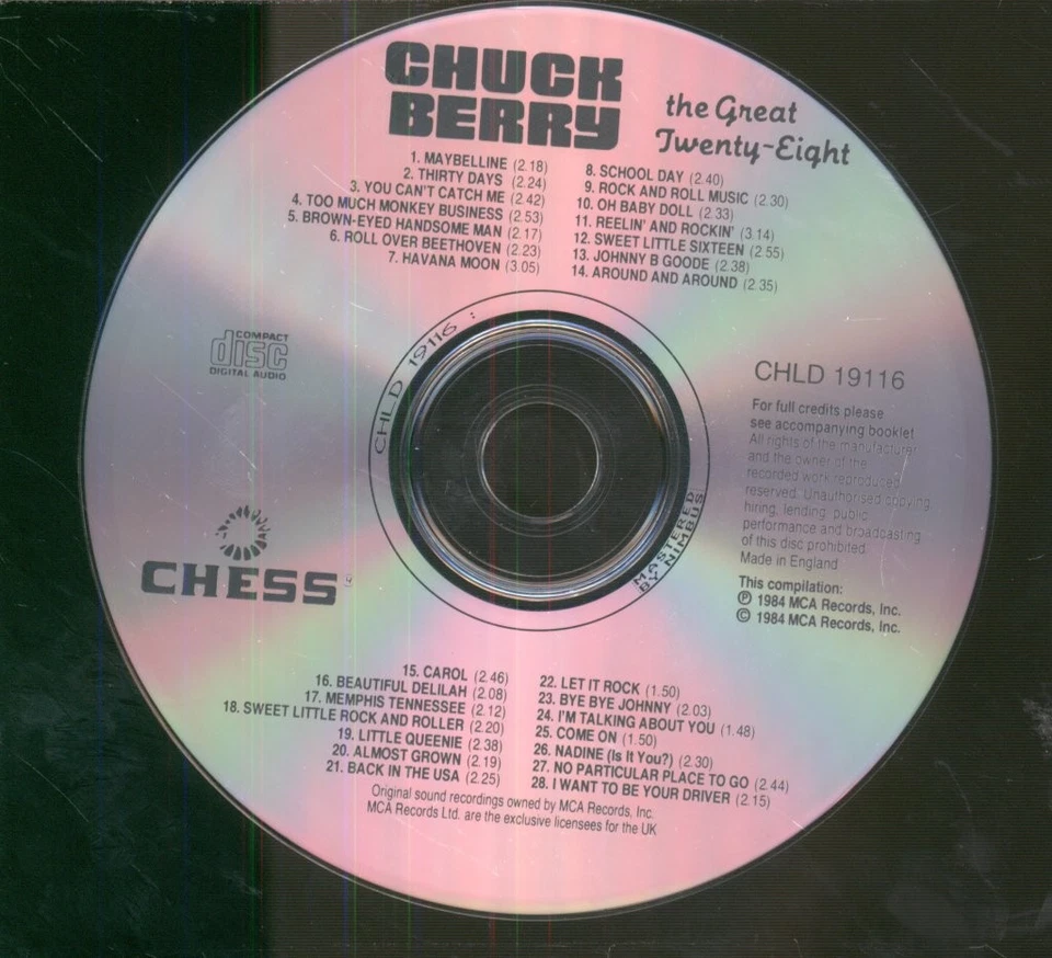 Chuck Berry Great Twenty-Eight CD UK Chess 1994 CHLD19116 - Bild 3 von 3