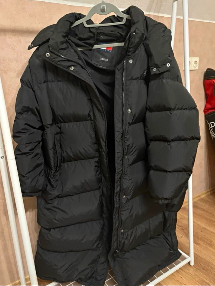 Tommy Jeans The Alaska Puffer Daunenjacke schwarz mit Kapuze lang 4XL 52/54 - Bild 1 von 4