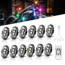 Wireless LED Strobe Lights, 8 Colors 10 Flash Modes USB Charging, High 12Pcs