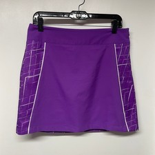 Adidas Womens Purple White Clima Cool Tennis Skort Skirt Attached Shorts 4 Small