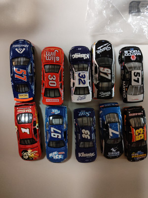NASCAR 1/64 RANDOM SELECTION OF 10 CARS IN MINT CONDITION-NO BOX  LOT #2