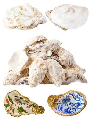 30 PCS Large Oyster Shells 4-5 Inch For Crafts Painting Beach Wedding Decor