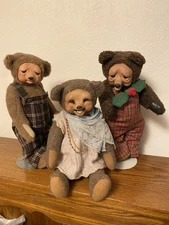 Artist Bears By Delight Sporre Lot Of 3 - Beautifully Done!!