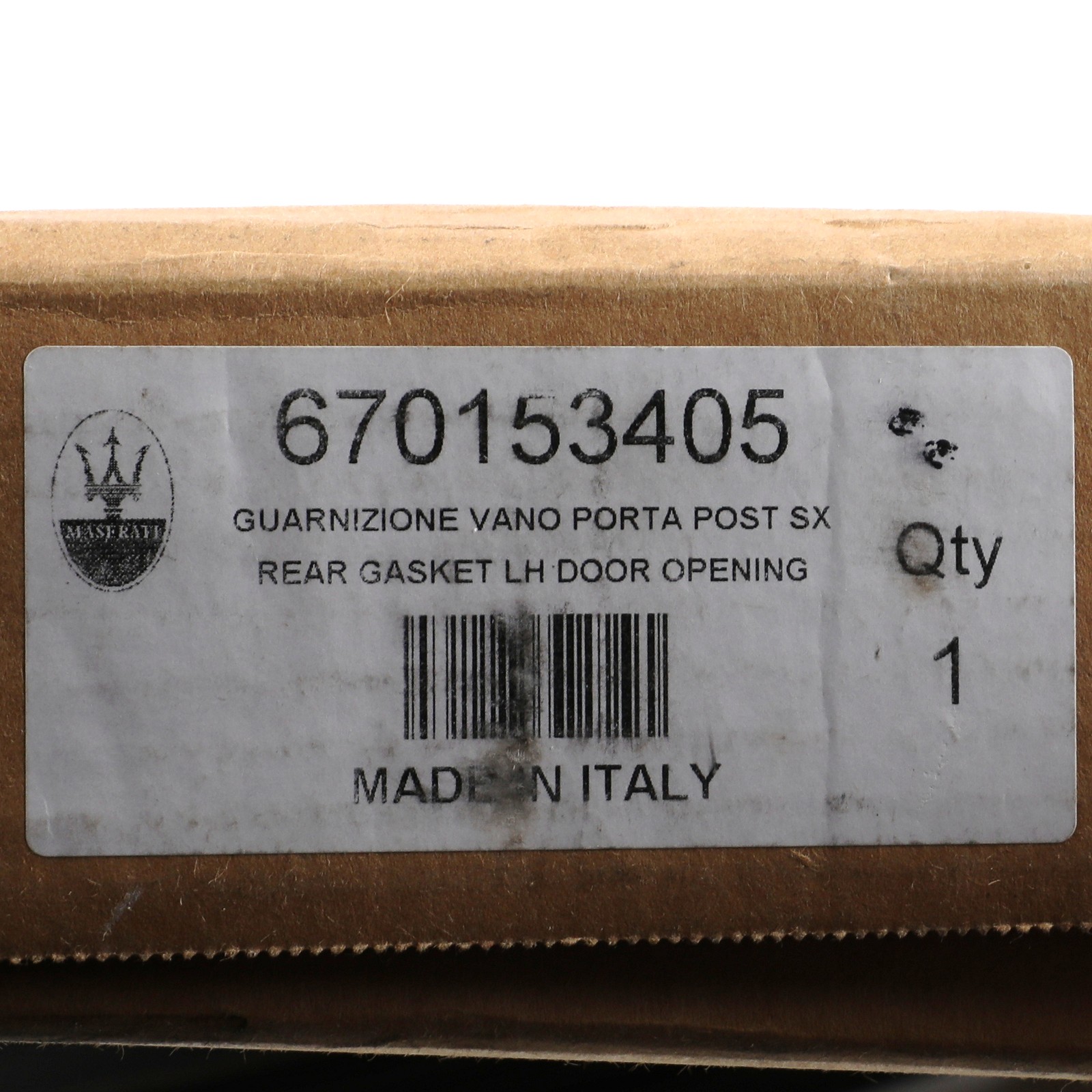 Maserati Quattroporte 2014-2016 Rear Left Door gasket P/N 670153405