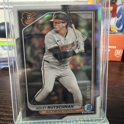 Adley Rutschman 2024 Bowman Chrome Refractor Orioles 384/499 E95