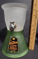 Dispensador de jarabe fuente de frutas cítricas Nesbitt's antiguo ** BRILLA ** leer