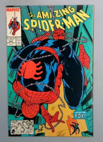 Amazing Spider-Man #304 VF 1st Jonathan Caesar. Black Fox Marvel 1988
