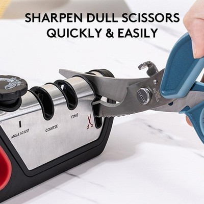 Professional 4-Stage Knife Sharpener Adjustable Angle Kitchen Scissors Sharpener