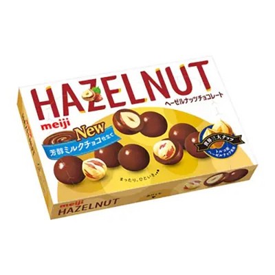 Meiji Hazelnut Milk Chocolate 52g   Whole Nut, Rich & Creamy, Japanese Snack