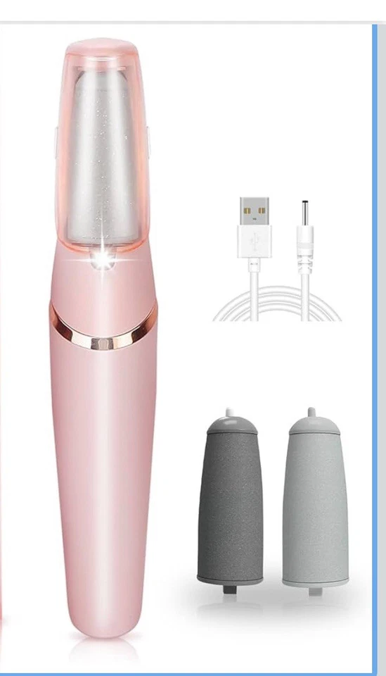 Herramienta de pedicura impecable acabado táctil removedor insensible para pies carga USB Foto 3 de 4