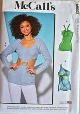 MCCALLS PATTERN 8323 TOPS SHRUG   MISSES SIZES  6 8 10 12 14 UNCUT  FF