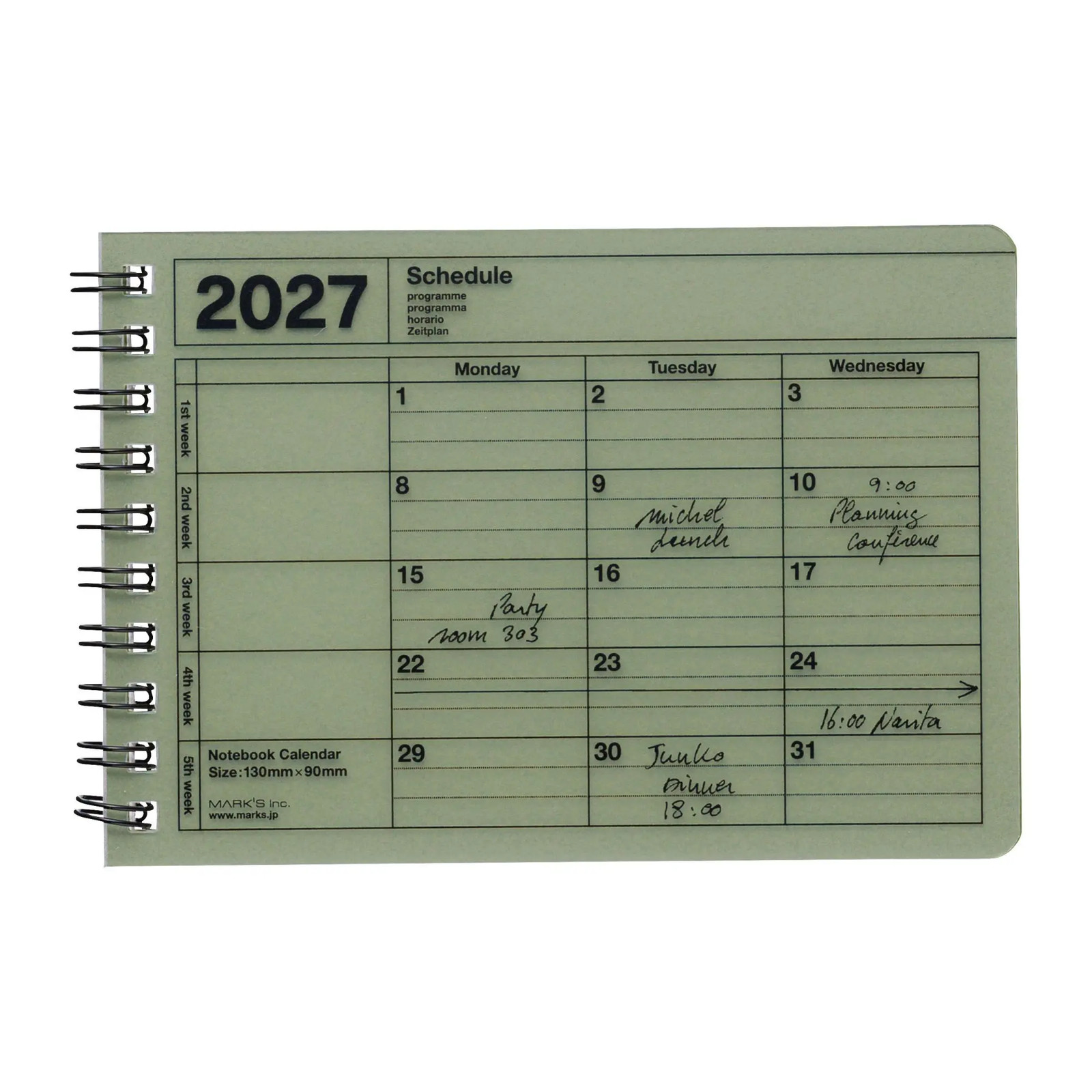 MARK'S 2027 Notebook Calendar XS // Khaki - Bild 4