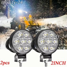 2x Led Work Lights Snow Plow Boost Lamps Truck Tractor Teadlight Tractor Suv Atv