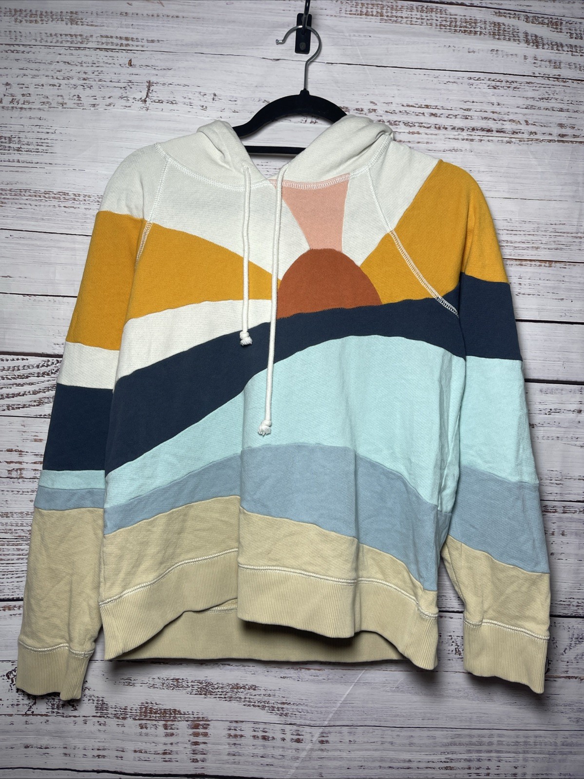 Faherty Soleil Abstract Sun Pullover Sunrise Hood… - image 1