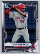2021 BOWMAN #BCP-94 TRENT DEVEAUX CHROME PROSPECTS LOS ANGELES ANGELS