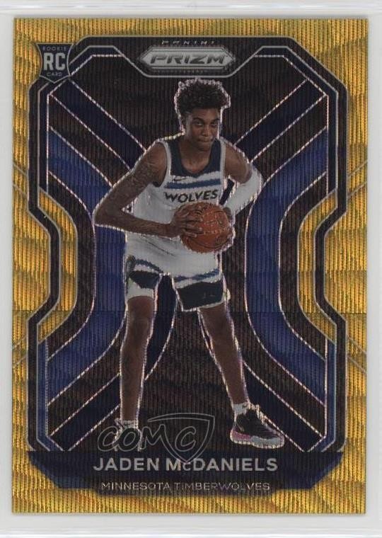 2020-21 Panini Prizm Gold Wave Prizm Jaden McDaniels #277 Rookie RC 0d75