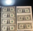 New ListingSheet of 4 Uncut $1 Notes & 3 Other Us Treasury Secretary Signed Bills (7) Total