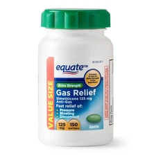 Equate Extra Strength Gas Relief Softgels, Simethicone 125 mg, 150 Count