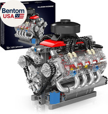 10171 V8 Engine Model Kit That Works, 8 Cylinder Car Engine with Motor, Building