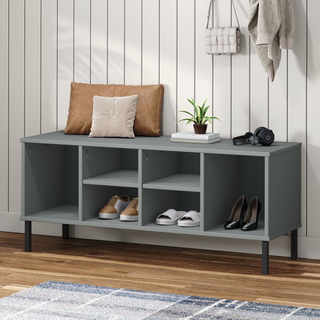 Panca Scarpiera Oslo 106x35x45 cm - Design Nordico e Industriale