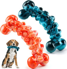 Dog Chew Toys for Aggressive Chewers - 2 Pack Indestructible Teeth Cleaning Chew