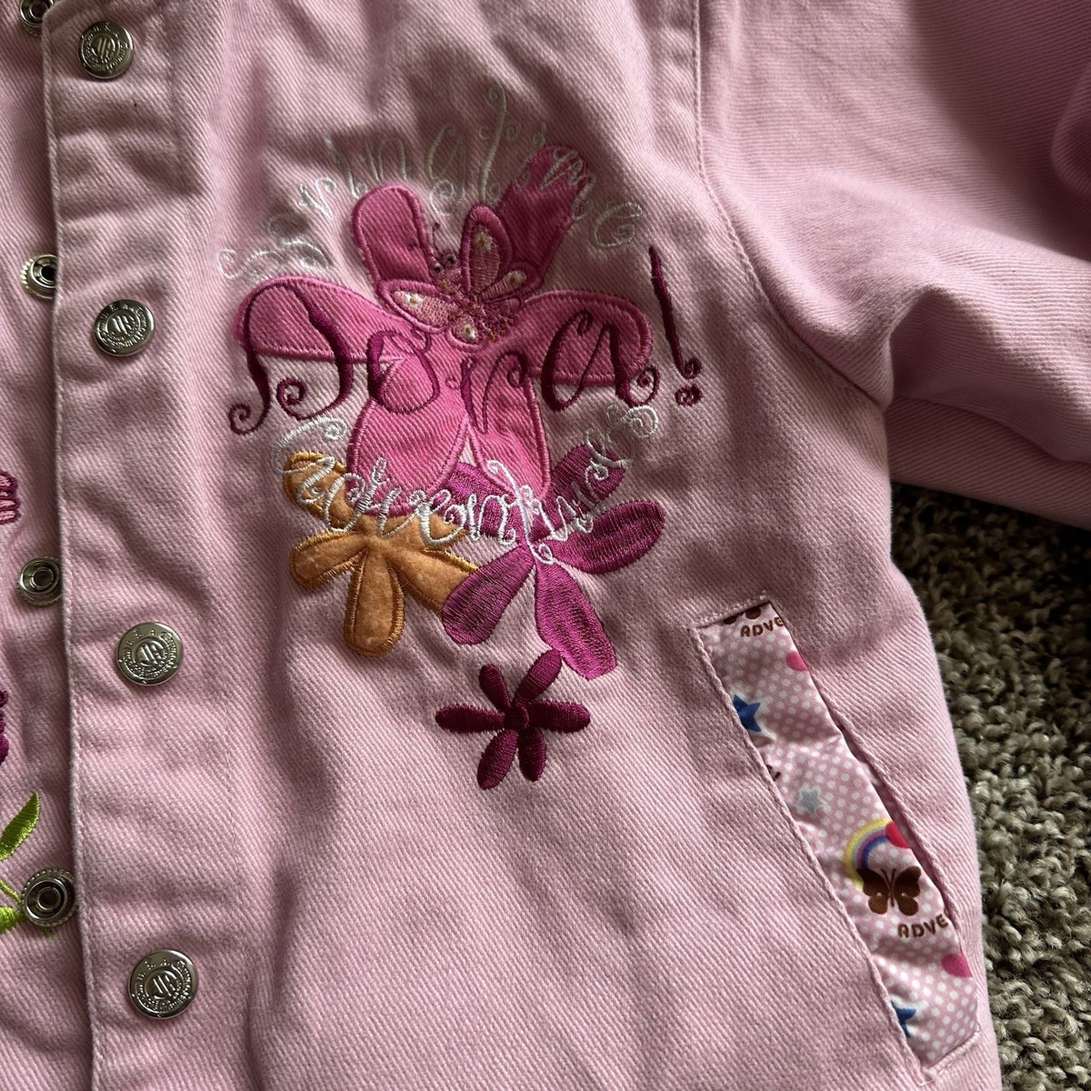 Dora The Explorer Jacket JH Designs Size XS Pink Vintage