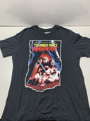 The Slumber Party Massacre Gutter Garbs Horror Movie Shirt 2XL Black