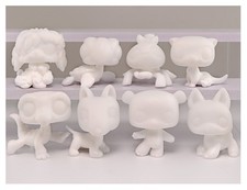 Custom 8pcs Blank Molds/Bases lps DIY Pet Toys Kid Xmas Adorable Gift Paint Rare