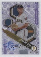 2018 Bowman High Tek Prospects Purple Rainbow Diffractor Shane Baz Auto 09an