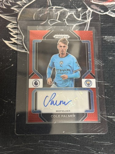 Cole Palmer [Red Stars] #S-CPM 2022 Panini Prizm Premier League Signatures card
