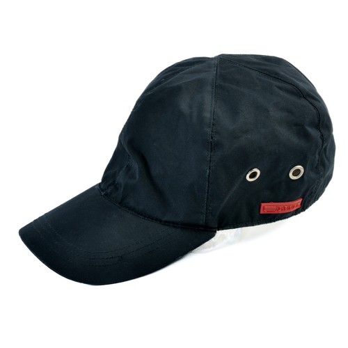 Prada Black Luna Rosa Baseball Hat 37626