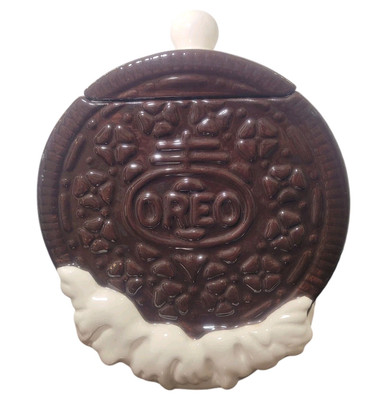 Oreo Milk Splash Cookie Jar Ceramic Third Series 2000 Nabisco Cookies HH