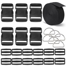 RNKP Buckle and Strap Set 2 Inch: 6 Yards of Thick Nylon 2" x 6 yd, Black 