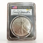 2021 PCGS MS70 Silver Eagle Type 2 First Day Issue Emily Damstra Signed