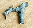 Brass Painted Patina Hummingbird Bird Outdoor Water Faucet Spigot  — photo 4