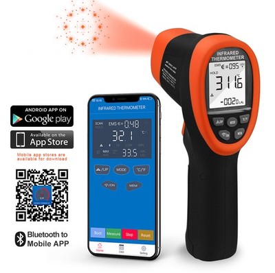 Digital Laser Thermometer Infrared Gun IR Non Contact Temperature Gun Auto APP