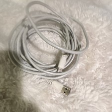 White USB Cable USB Standard Type A Male to USB Type B Male Connectors 1:1