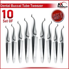 10Pcs Dental Buccal Tube Tweezer Orthodontic Slim Tip Bracket Holder