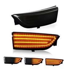 Sequential LED Turn Signal Side Mirror Lights Smoked Lens Fit 2012-2019 Fo-rd