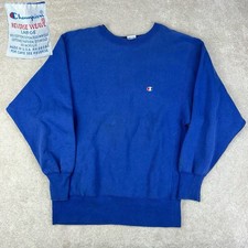 Vintage 90  s Champion Made In USA Reverse Weave Blue Crewneck Sweatshirt Large